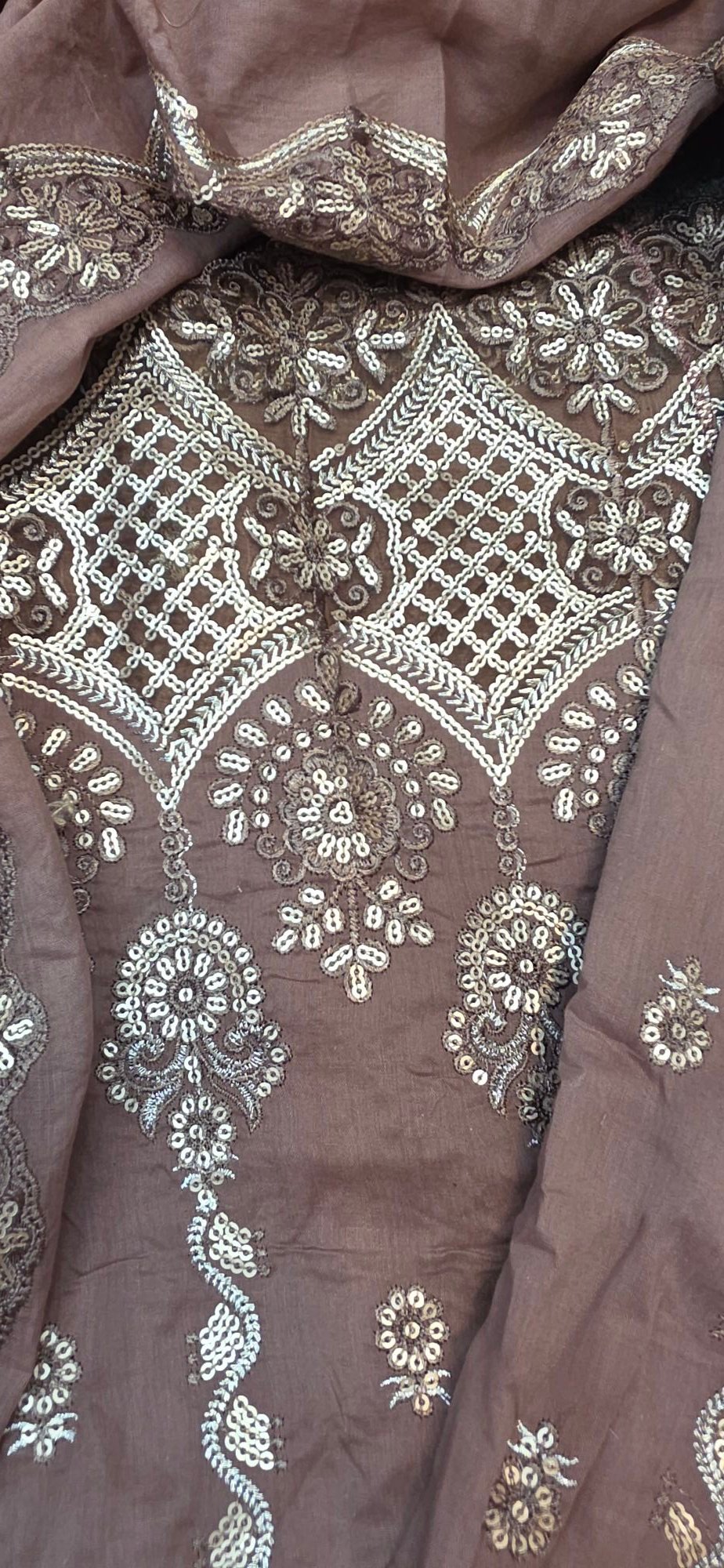 Pure Mul Cotton Embroidered Dress - Image 3