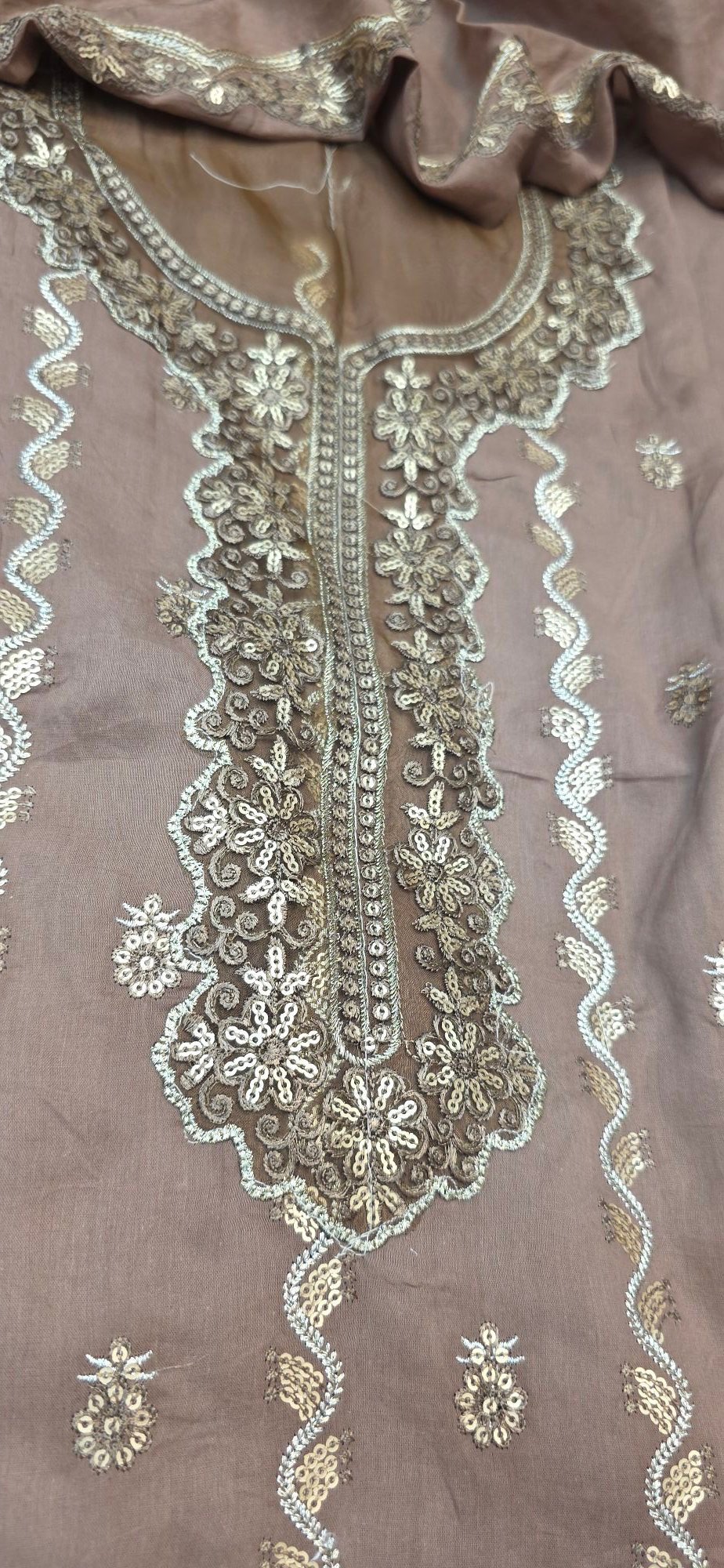 Pure Mul Cotton Embroidered Dress - Image 2