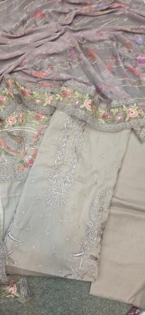 Pure Mul Cotton Embroidered Dress