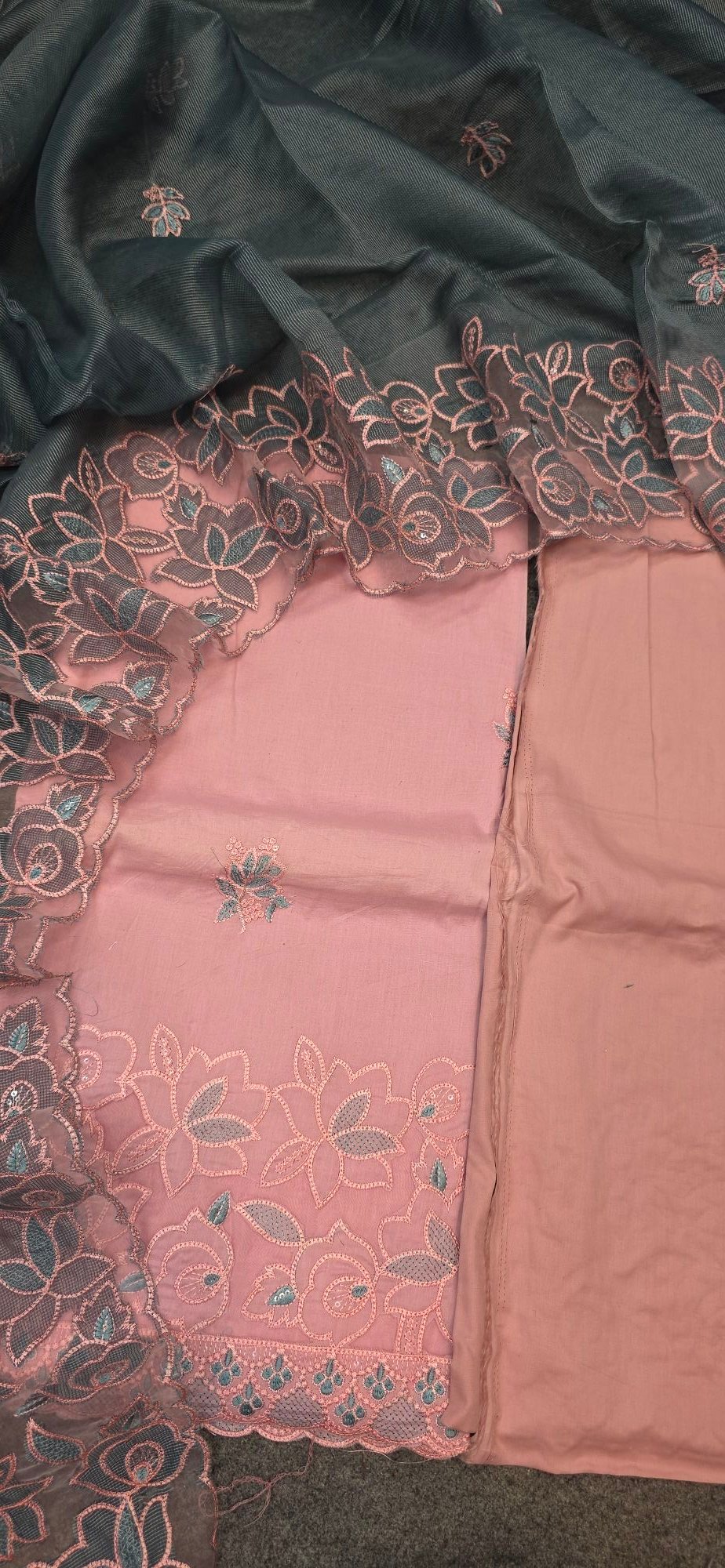 Pure Mul Cotton Embroidered Dress - Image 5