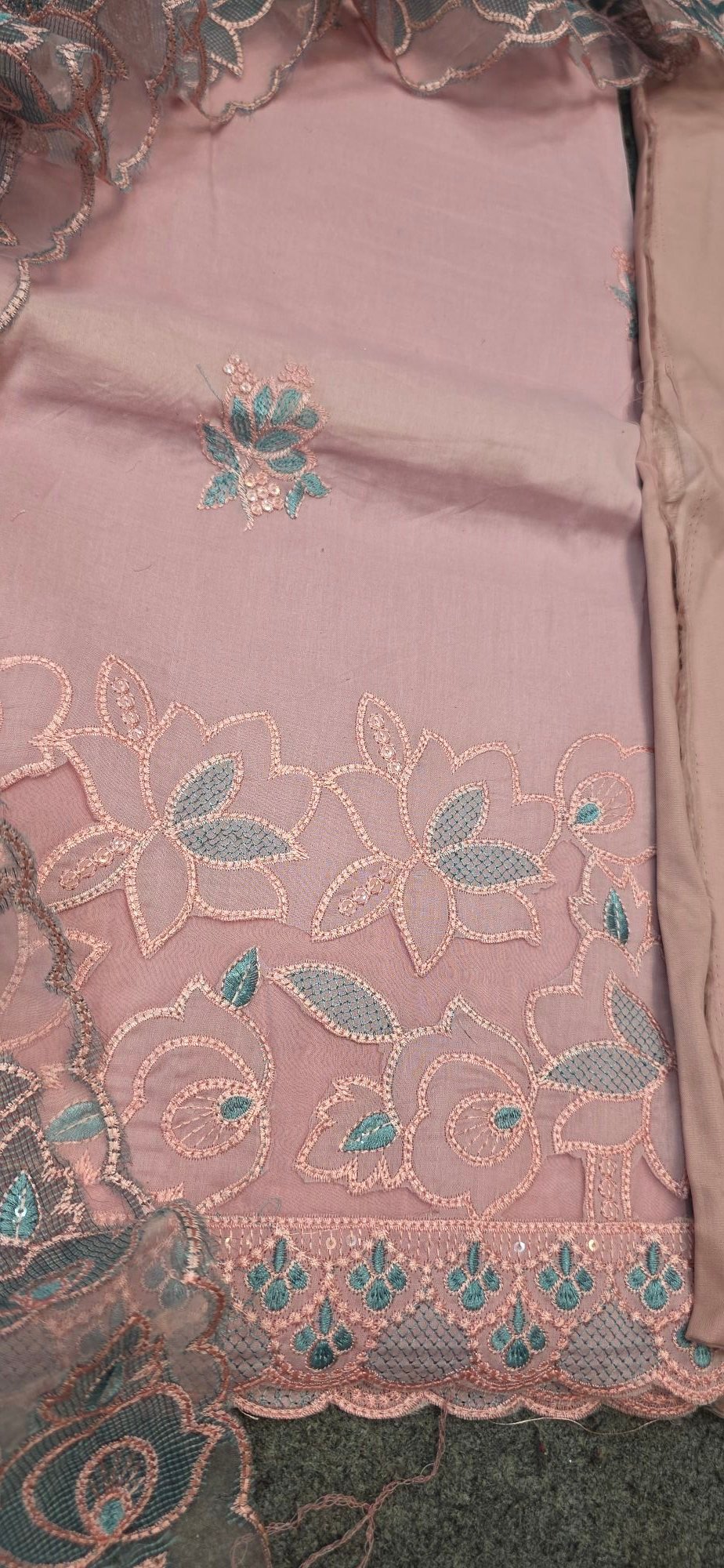 Pure Mul Cotton Embroidered Dress - Image 2