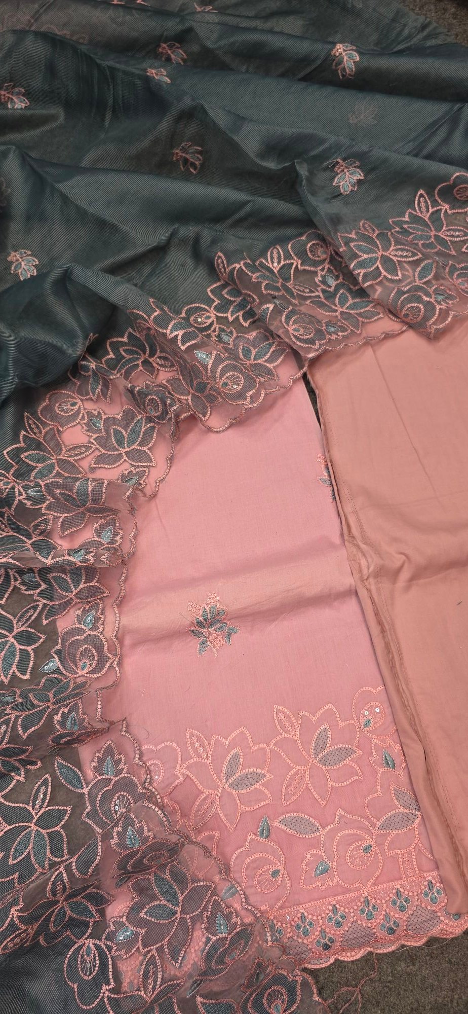 Pure Mul Cotton Embroidered Dress