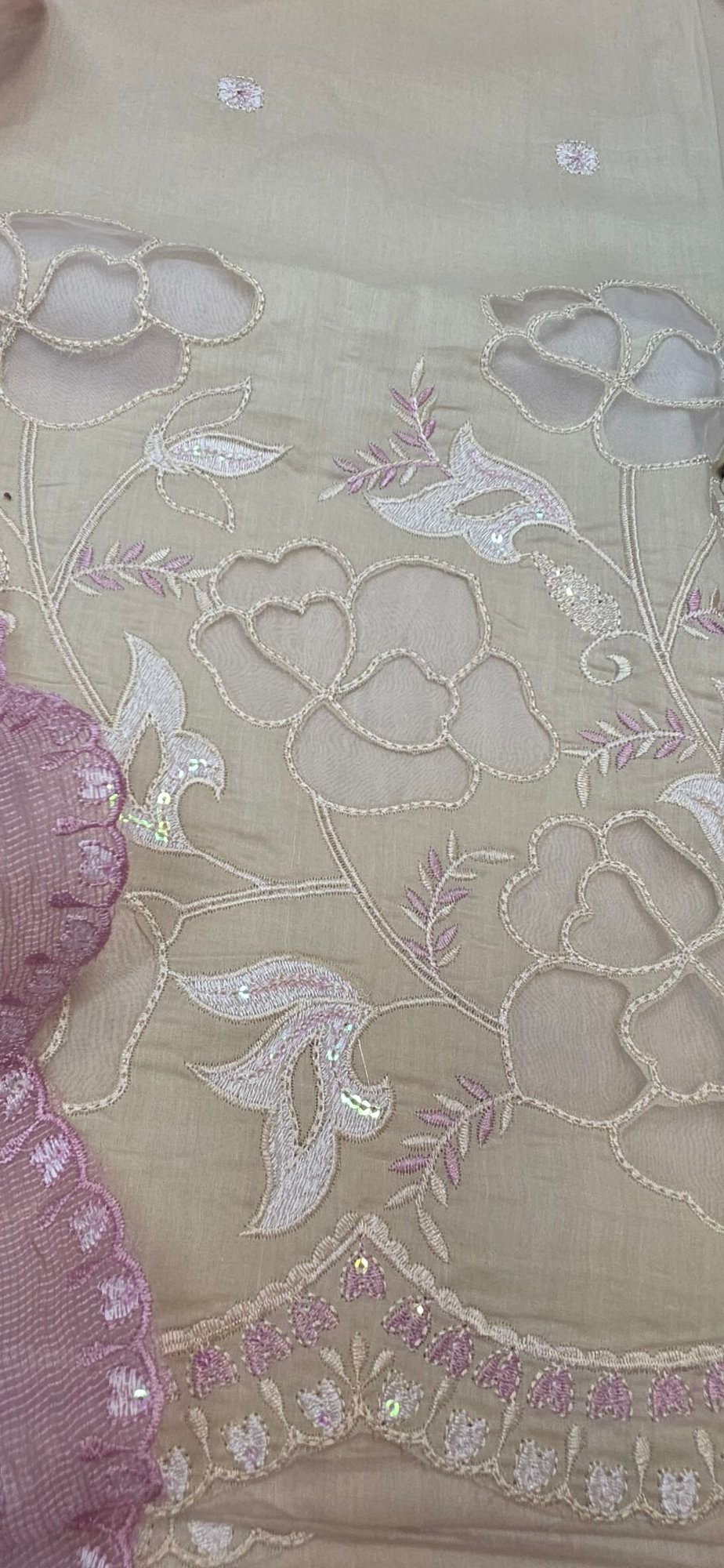 Pure Mul Cotton Embroidered Dress - Image 2