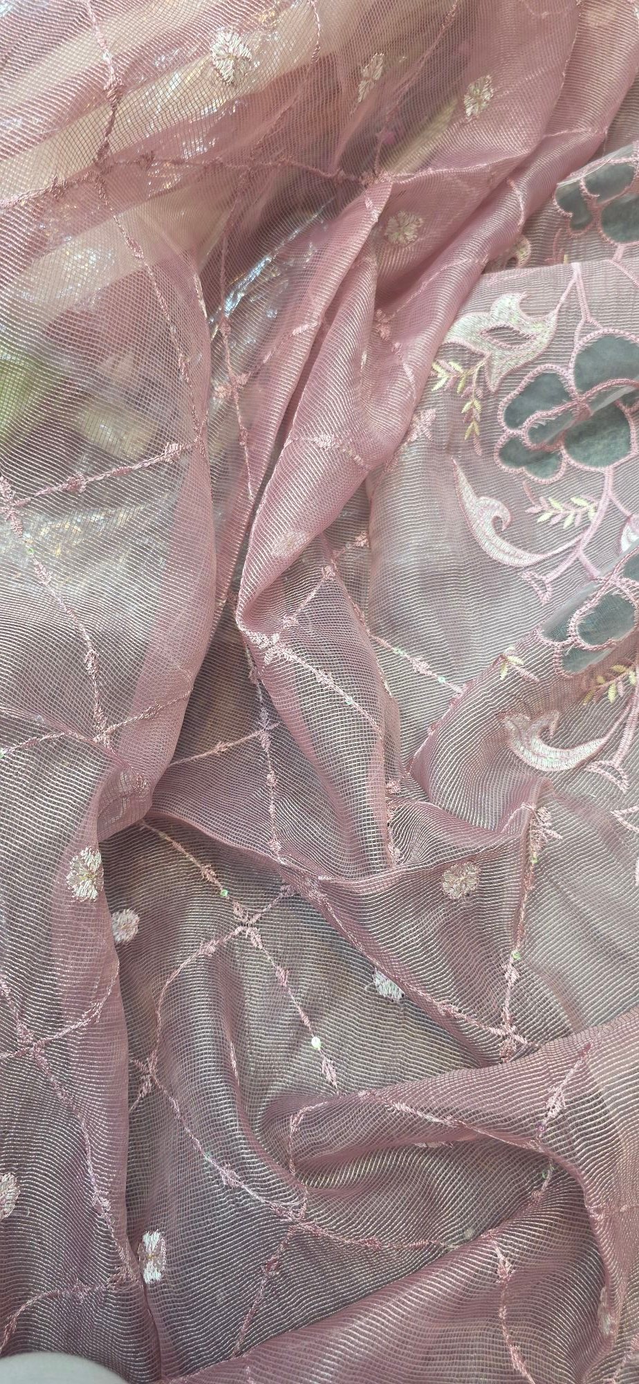 Pure Mul Cotton Embroidered Dress - Image 4