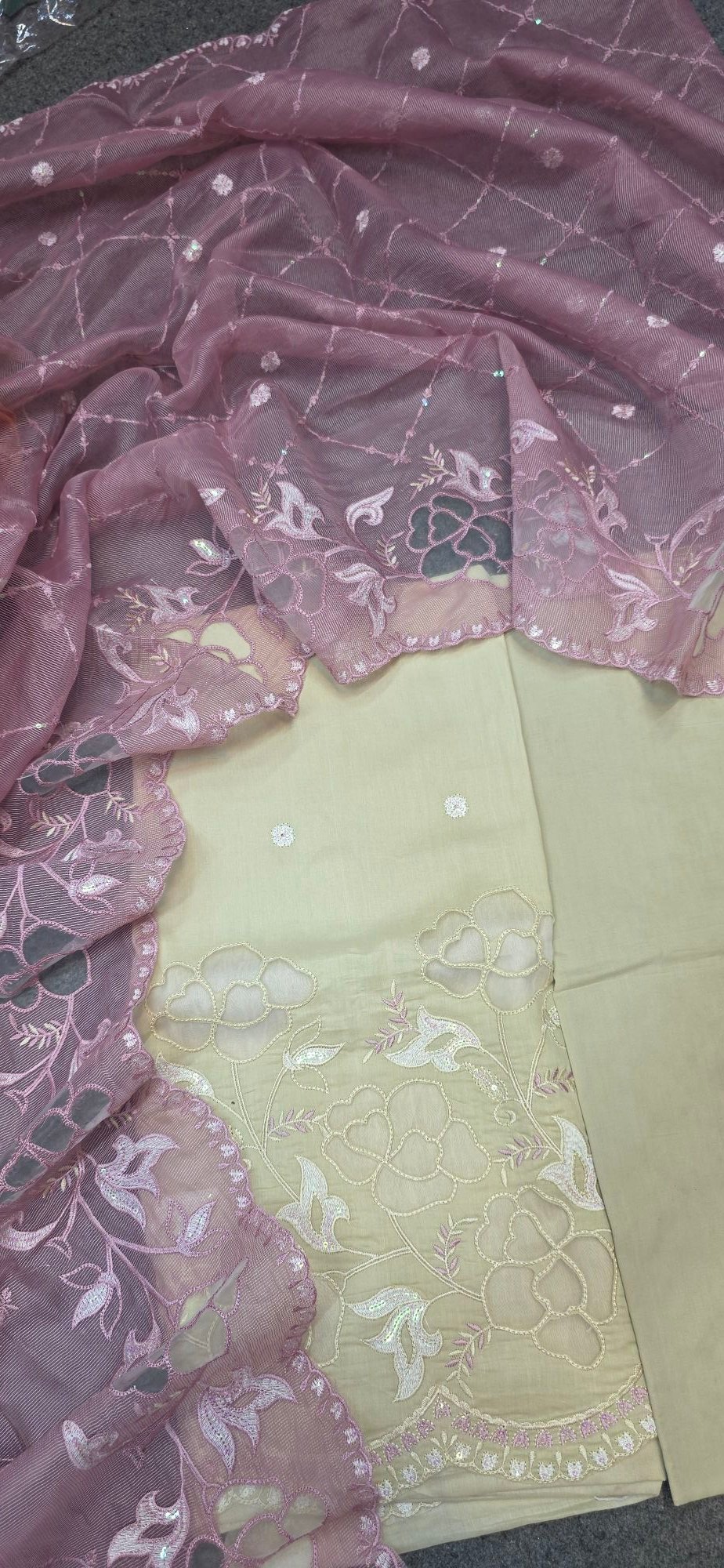 Pure Mul Cotton Embroidered Dress