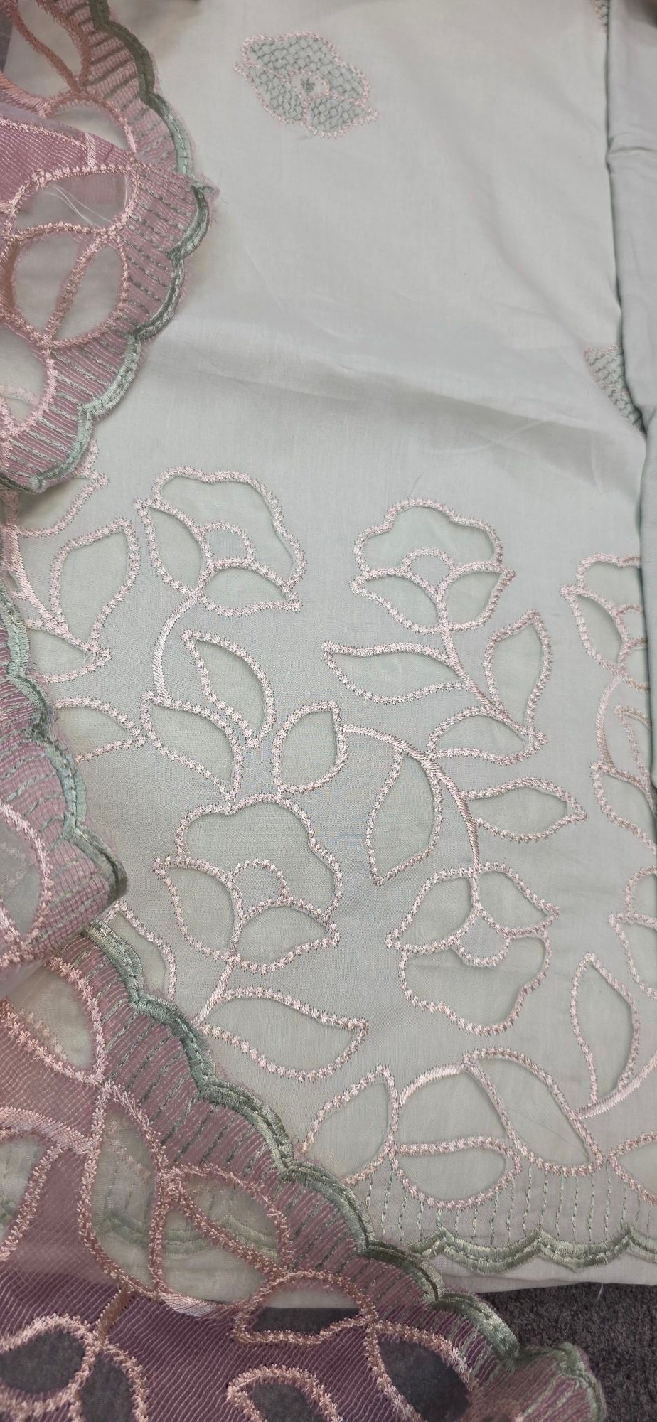 Pure Mul Cotton Embroidered Dress - Image 2