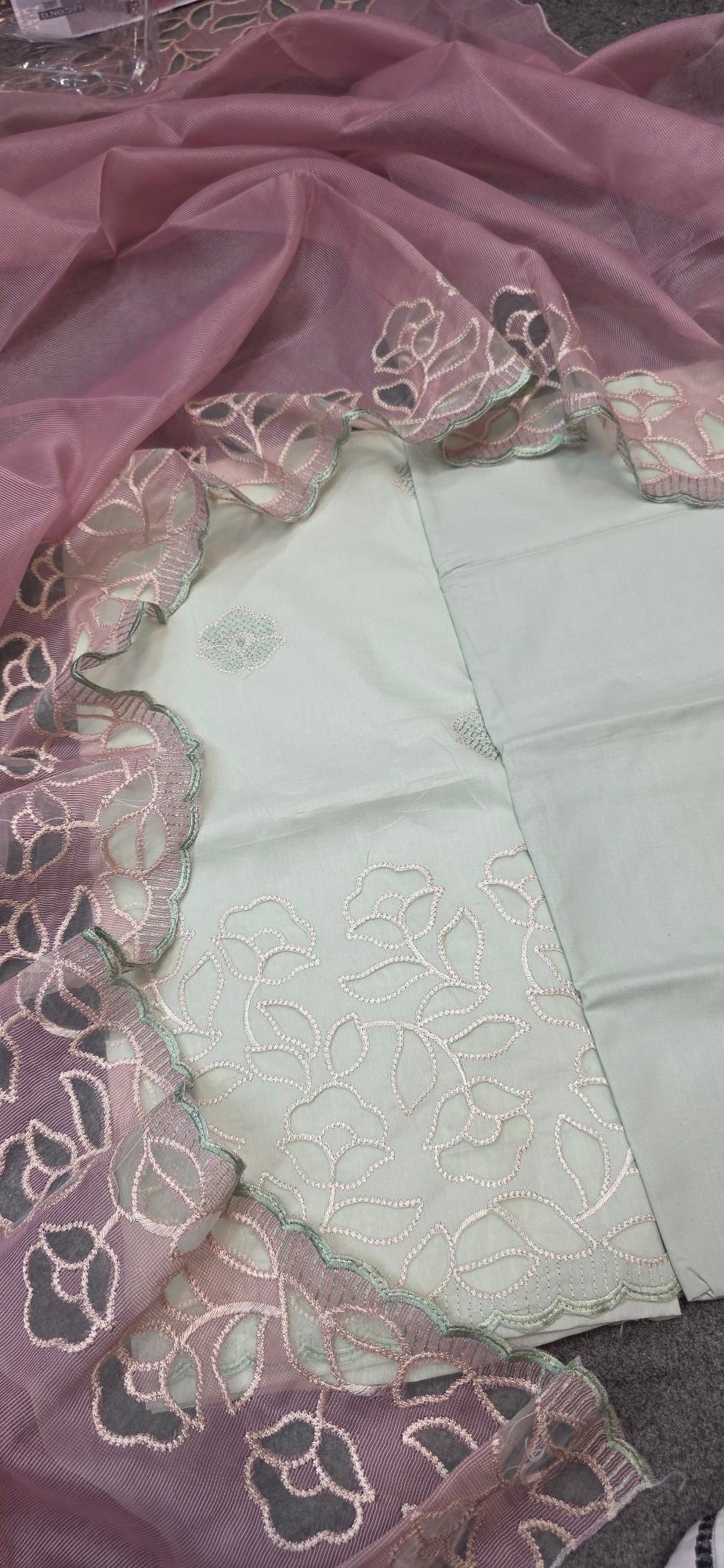Pure Mul Cotton Embroidered Dress
