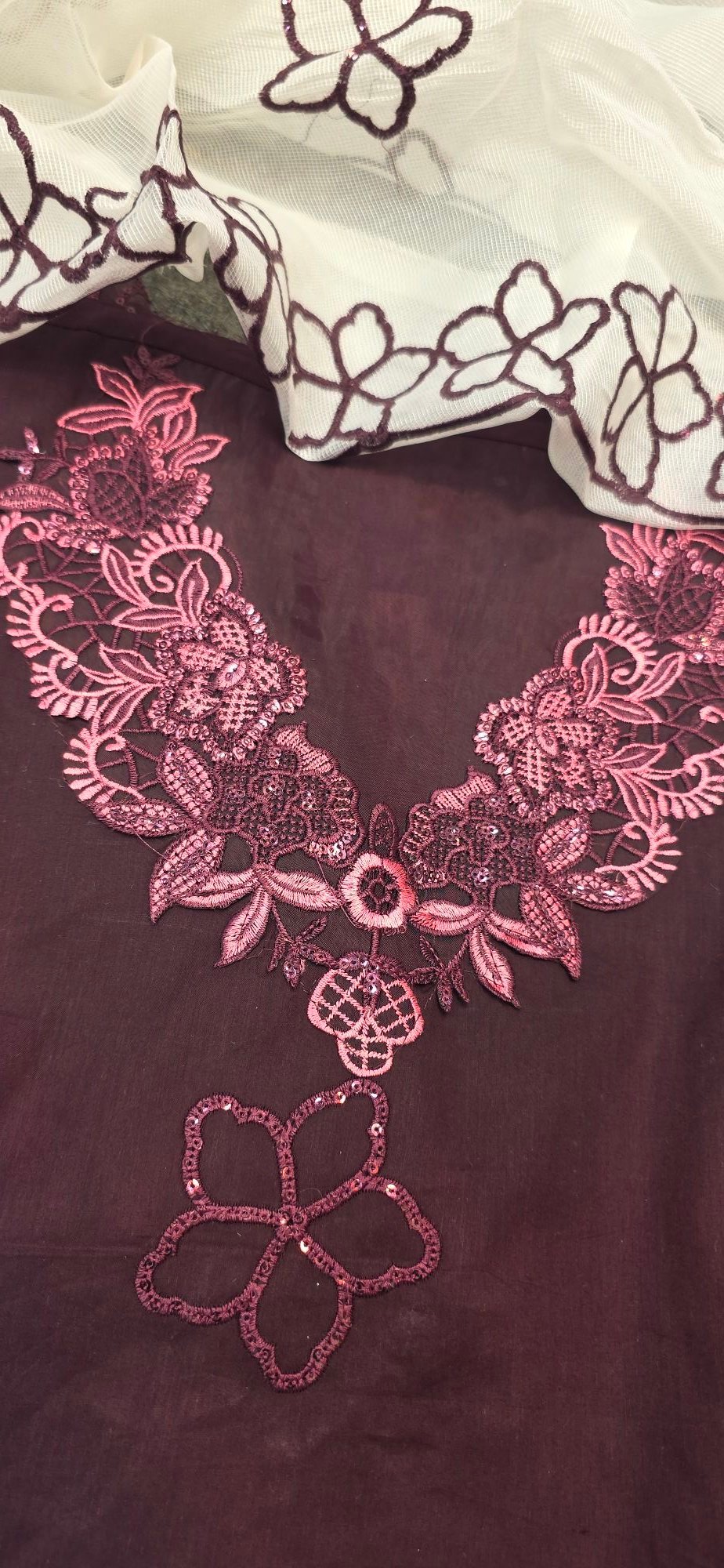 Pure Mul Cotton Embroidered Dress - Image 2