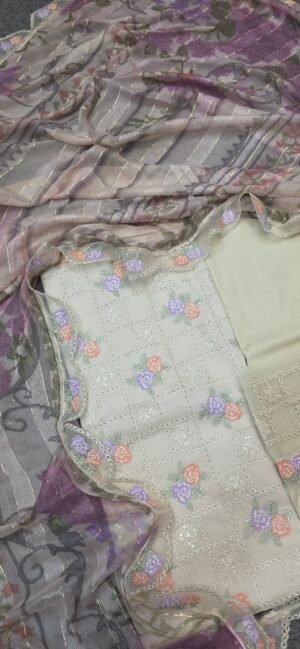 Pure Mul Cotton Embroidered Dress