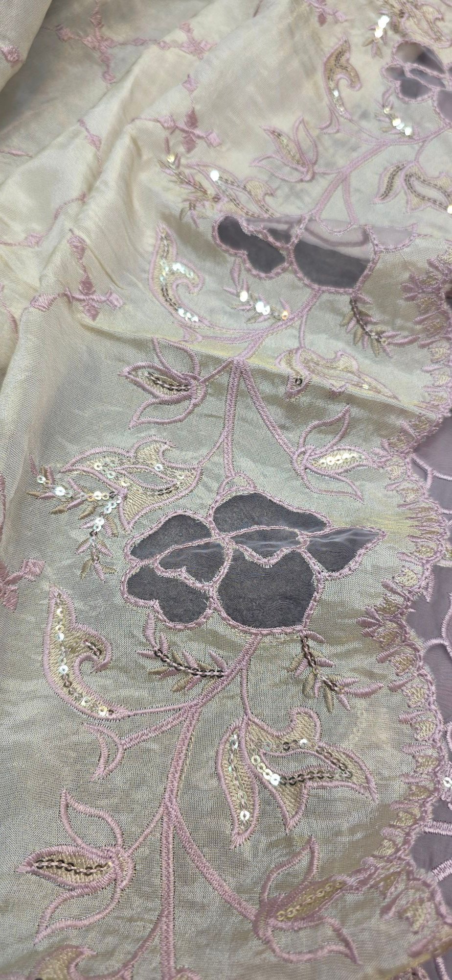 Pure Mul Cotton Embroidered Dress - Image 3