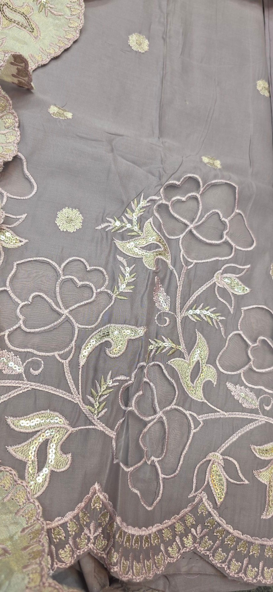 Pure Mul Cotton Embroidered Dress - Image 2