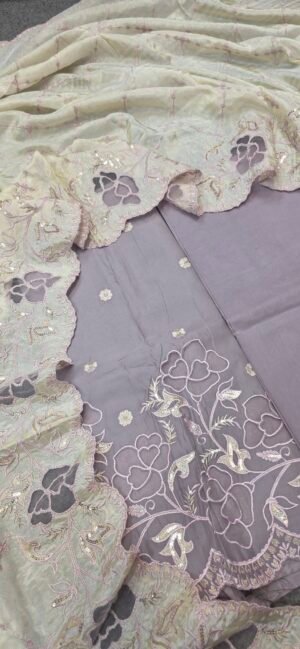 Pure Mul Cotton Embroidered Dress