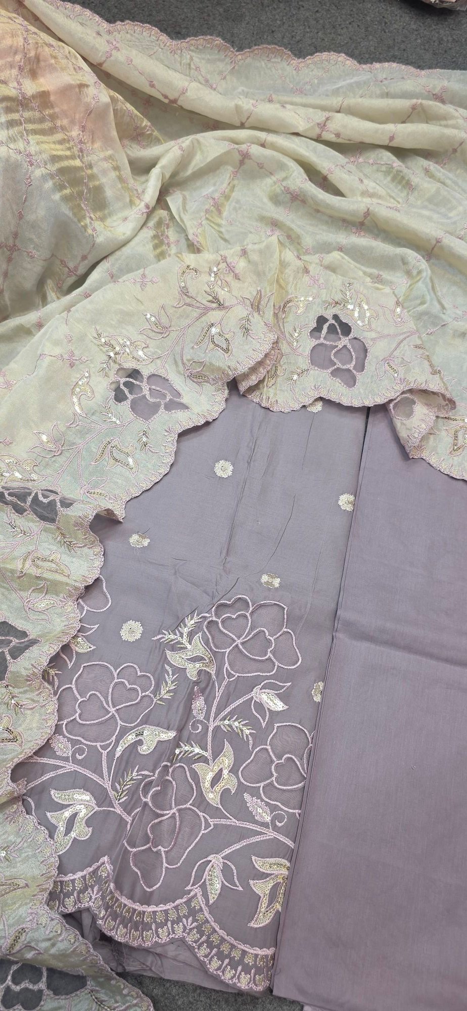 Pure Mul Cotton Embroidered Dress - Image 5