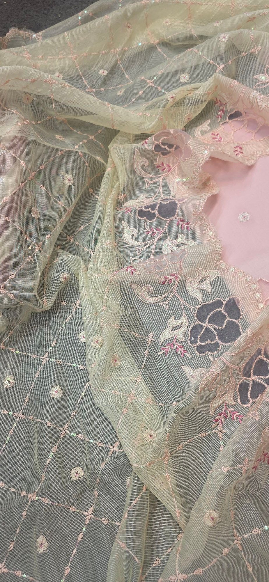Pure Mul Cotton Embroidered Dress - Image 3