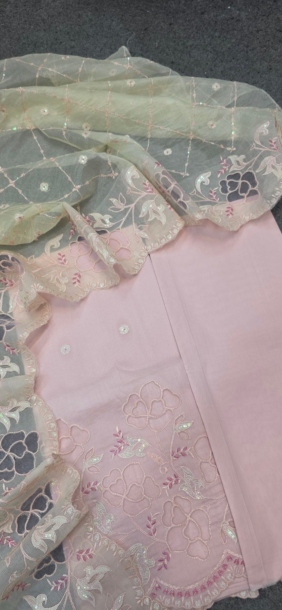 Pure Mul Cotton Embroidered Dress - Image 4