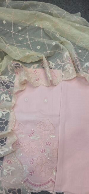 Pure Mul Cotton Embroidered Dress