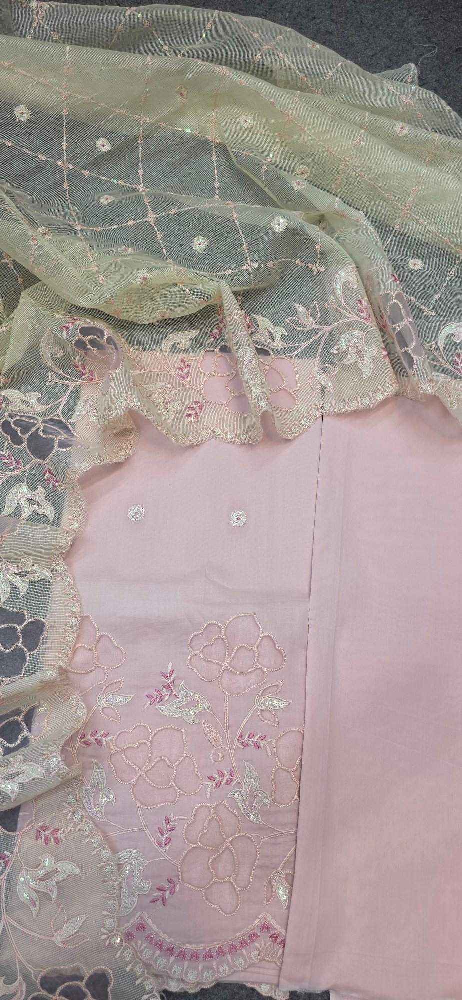 Pure Mul Cotton Embroidered Dress