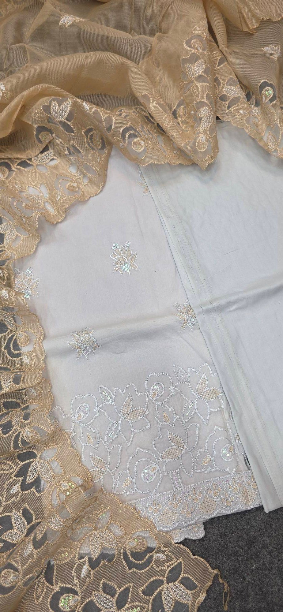 Pure Mul Cotton Embroidered Dress