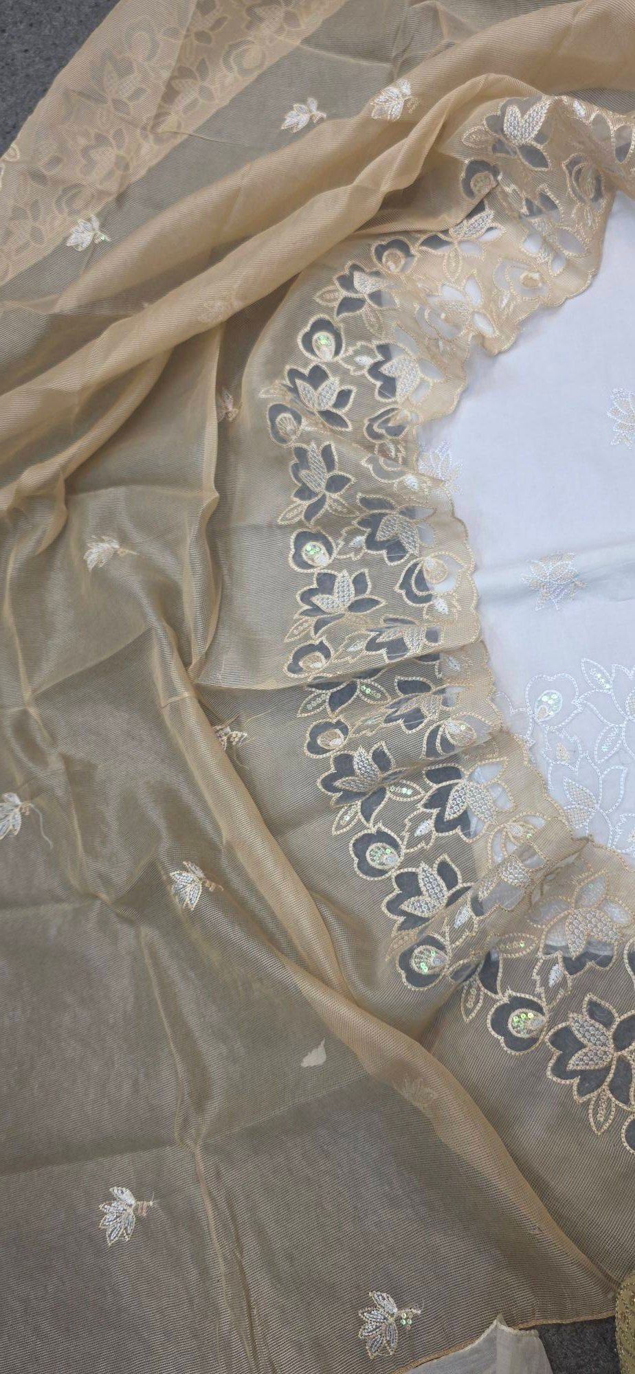 Pure Mul Cotton Embroidered Dress - Image 3