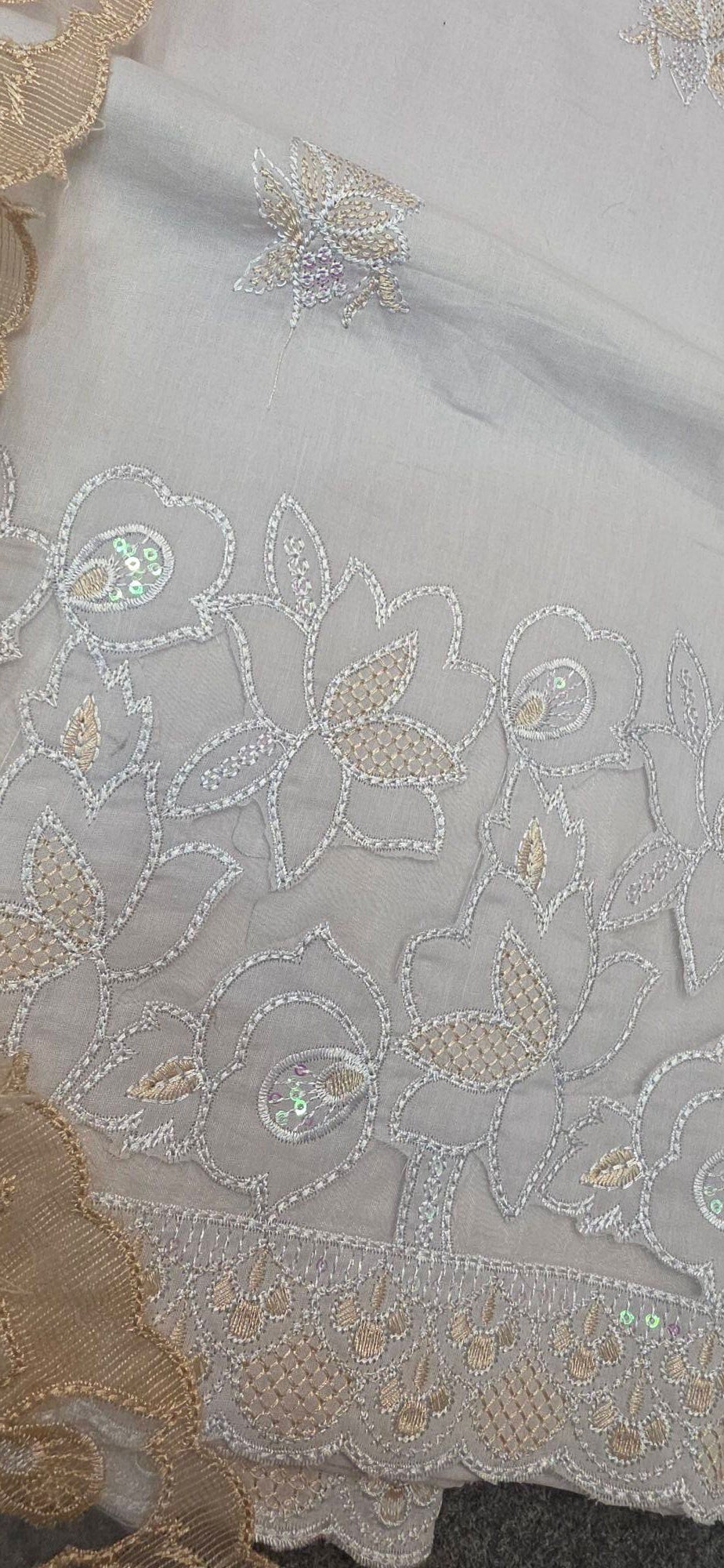 Pure Mul Cotton Embroidered Dress - Image 2