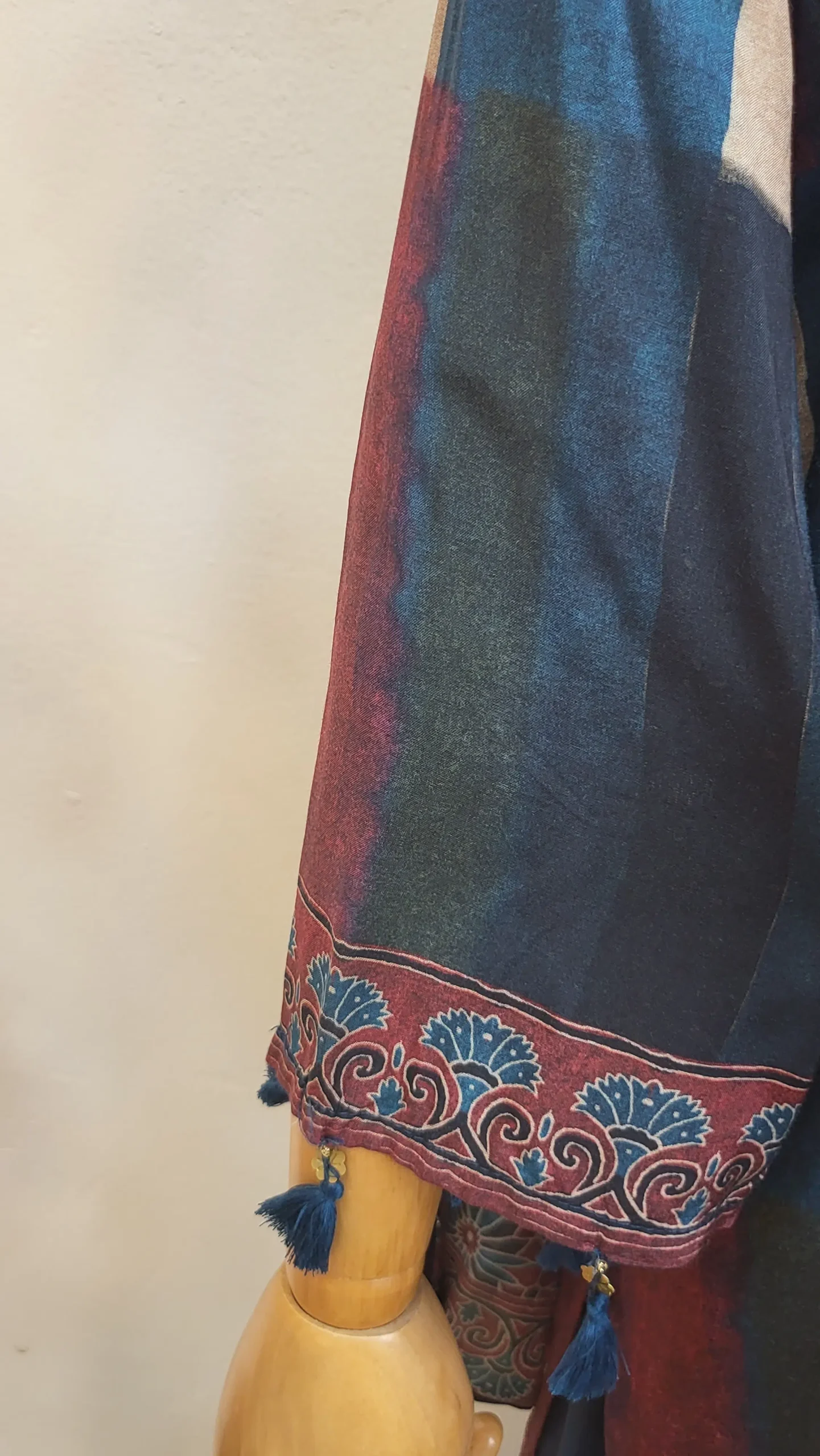 Ajrakh Crepe Silk Stitched Dress - Image 4