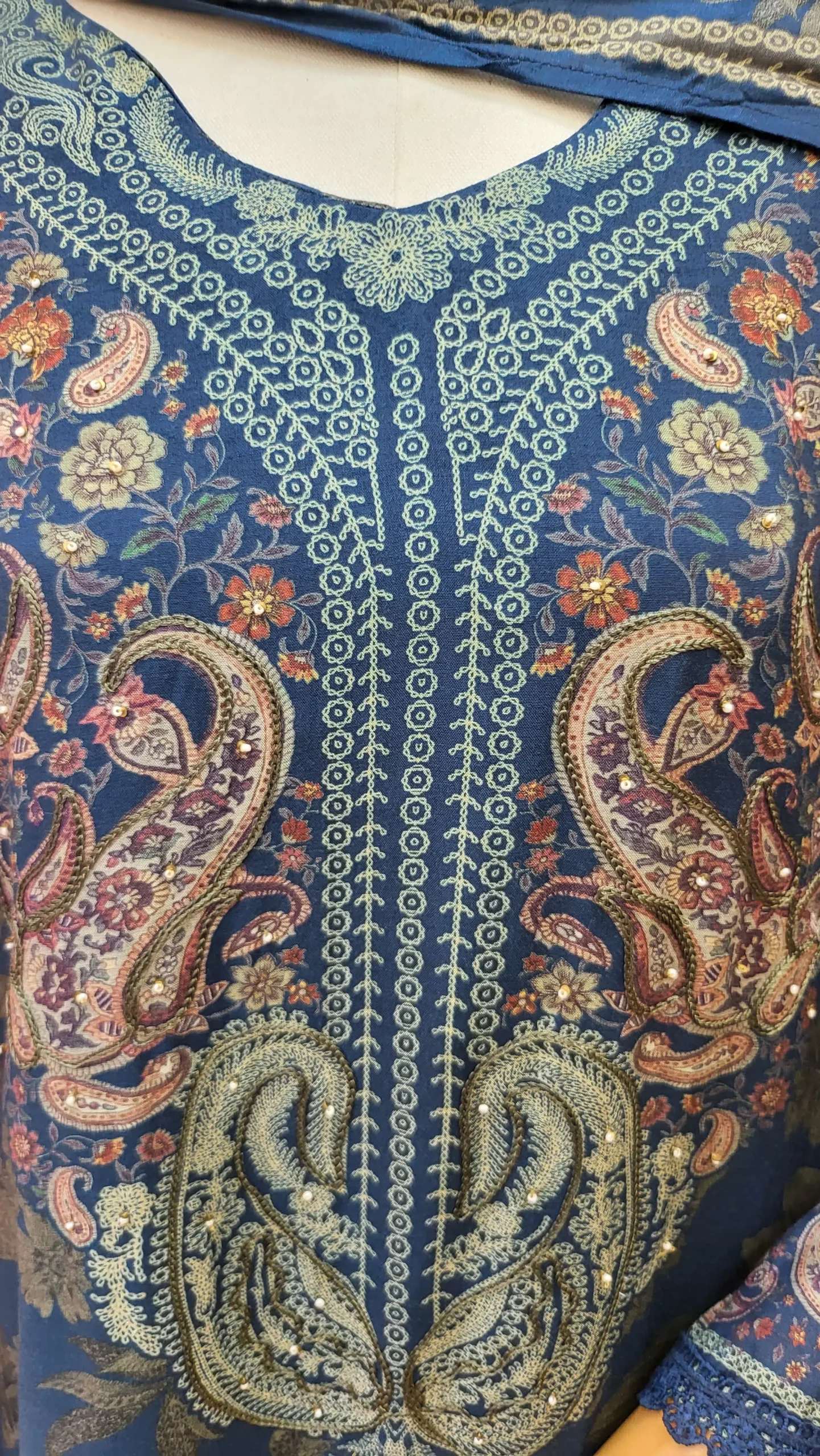 Kalamkari Crepe Silk Stitched Dress - Image 2