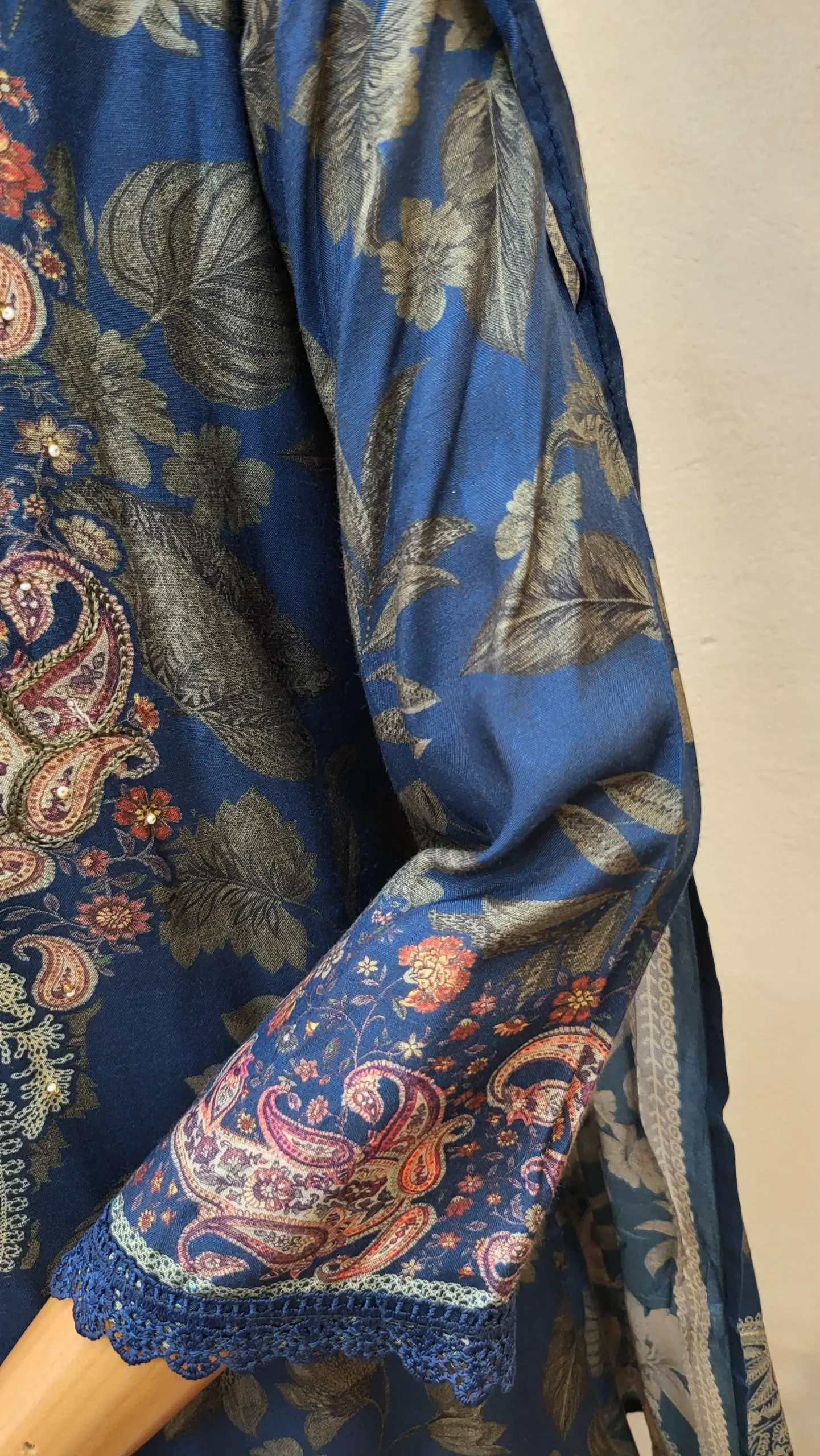 Kalamkari Crepe Silk Stitched Dress - Image 4