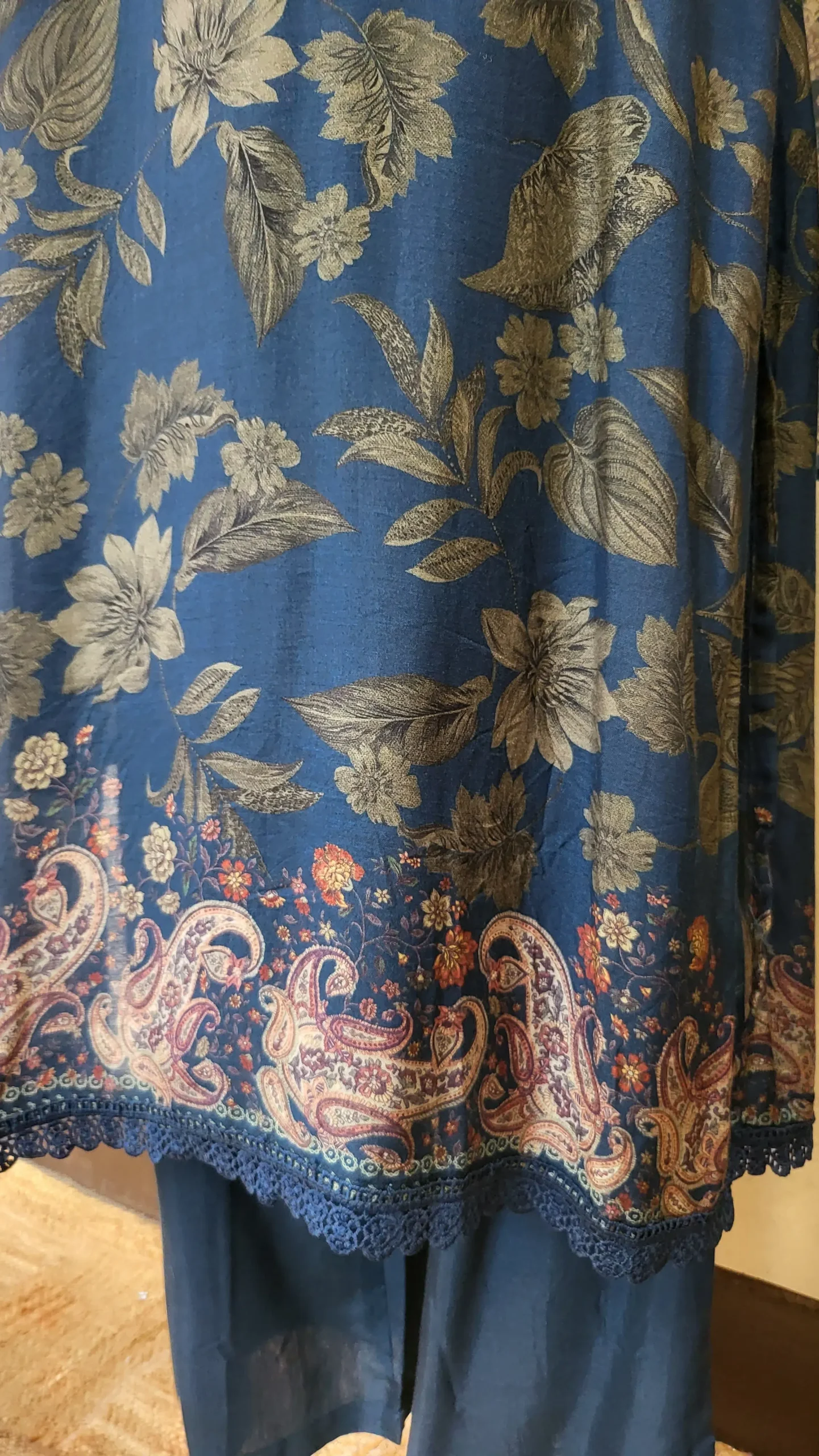 Kalamkari Crepe Silk Stitched Dress - Image 3